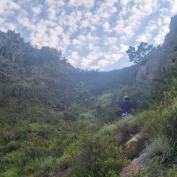 The steep descent down Groot Hartseer